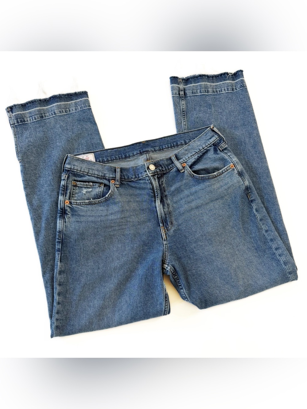 Gap Jeans Womens 29 8 90s Loose Mid Rise Raw Hem - Picture 3 of 11